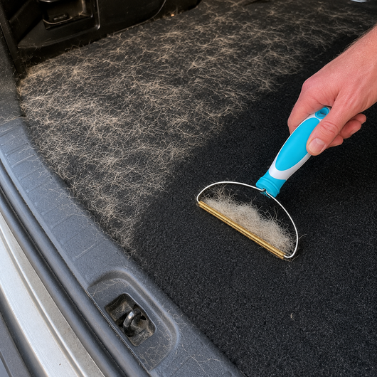Râteau Anti-Poils Tapis & Moquette – Manche Télescopique Rotatif 180° PawsClean