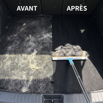 balais Anti-Poils Tapis & Moquette – Manche Télescopique Rotatif 180° PawsClean
